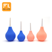 FULI 2022 Nouveau Poire à Lavement 89mL/160ml/224ml Douche Anale en Silicone Bleue pour Usage Rectal ou Colique