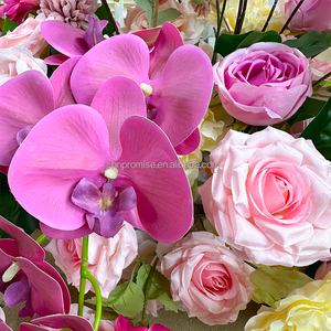 Bola de flores de boda de promesa Arreglo hecho a mano Centro de mesa de boda Bolas de flores rosas artificiales - Product Image 4