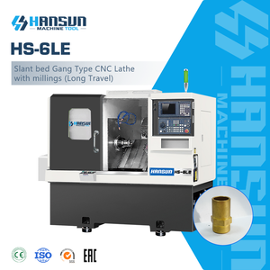 Torno CNC de bancada plana de alta velocidad tipo torreta o con herramientas múltiples HS-6LE en oferta con fresado de extremos - Product Image 1