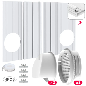 Juego de parabrisas de escape de CA <span class=keywords><strong>universal</strong></span> para uso doméstico móvil, <span class=keywords><strong>placa</strong></span> de sellado de interfaz de <span class=keywords><strong>ventana</strong></span> de doble orificio Manual, <span class=keywords><strong>aire</strong></span> móvil de plástico - Product Image 6