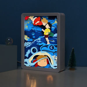 Hayao <span class=keywords><strong>Miyazaki</strong></span> <span class=keywords><strong>Film</strong></span> dessin animé papier sculpture décoration <span class=keywords><strong>de</strong></span> bureau Laser lumière chaude lampe <span class=keywords><strong>de</strong></span> bureau mignonne - Product Image 6