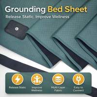 Tapis de mise à la terre en cuir PU vert pour lit, tapis conducteur respirant pour un meilleur sommeil, conception antistatique, fourniture directe usine