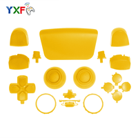 Kit de Remplacement Complet pour Manette : Boutons Transparents Couleurs Unies, Croix Directionnelle, Gâchettes R1 L1 R2 L2, Boutons Partage et Options, et Faceplate pour Réparation