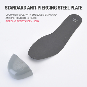 מגפי גומי PVC עמידים למים עם לוגו מותאם אישית של Jinsu, מגפי בטיחות לגברים עם מגן פלדה לאצבעות, עד גובה הברך, נגד ריסוק, מתאימים לגשם - Product Image 6