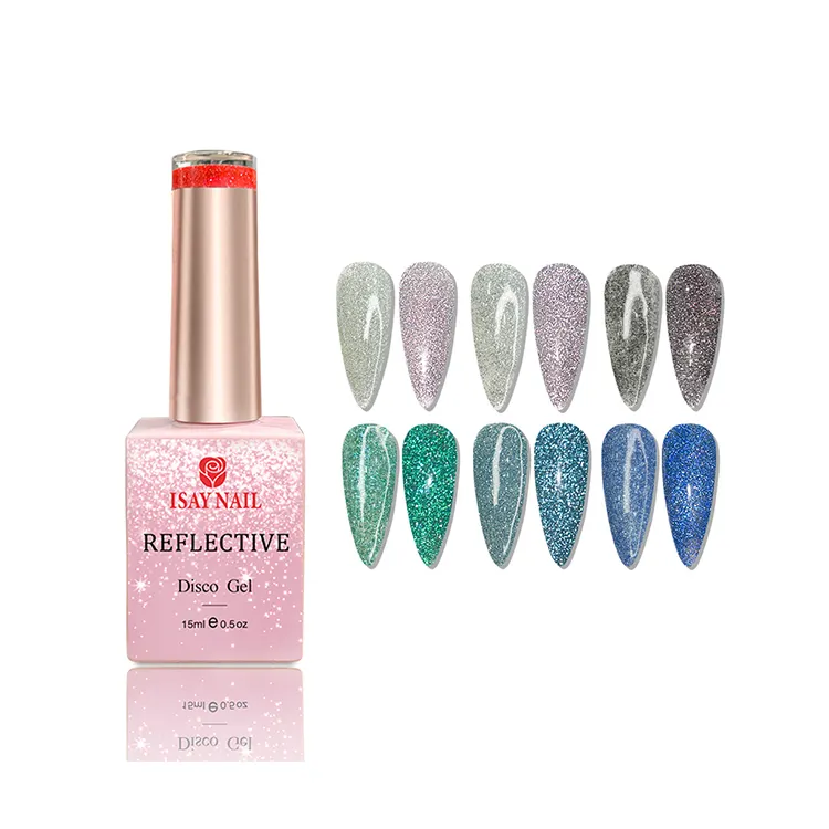 As New Design Reflective Glitter Gel Nail Polish Nail Beauty Reflective Gel Nail Polish 15Ml
