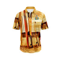 Chemise hawaïenne en satin à double boutonnage pour homme avec motif unique, vêtements de plage tropicaux pour vacances, croisière, été à Hawaii