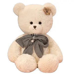 热卖玩具纯棉在线毛绒泰迪熊可爱胖乎乎的打结熊毛绒玩具泰迪熊巨大的领结泰迪熊
