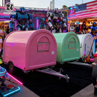 2025 Street Bar Chariot de vente de nourriture Design de mode Personnalisé Restauration Concession Mobile Extérieur Fermé Boutique Remorque Chariot