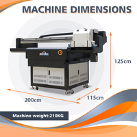 Siheda 2024, superventas, A1 9060, suministro continuo de tinta de gran formato, Impresora DTF UV para impresión de etiquetas de cristal