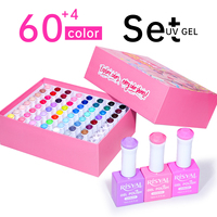 Ensemble de vernis à ongles en gel RISYAL, kit de gel pour ongles, 60 couleurs, gel semi-permanent UV LED, vernis à ongles à retirer par trempage, base coat, top coat