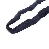 Yeni tip fabrika doğrudan tedarik 100% Polyester siyah yuvarlak kaldırma dokuma sapan