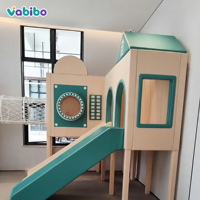 Moderno y Robusto Conjunto de Juegos Infantiles para Interiores, Equipo de Juego Suave para Niños, Parque Infantil Comercial con Tobogán y Piscina de Pelotas