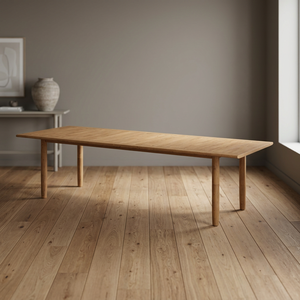 Table à manger rectangulaire moderne scandinave écologique en bois massif durable et imperméable pour 4 personnes, meubles de maison stables - Product Image 3