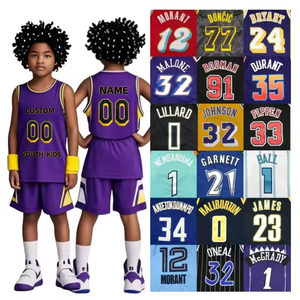 Maillots de <span class=keywords><strong>basket</strong></span>-ball personnalisés brodés pour jeunes enfants 2025, <span class=keywords><strong>James</strong></span> Bryant Tatum Doncic Curry Morant Rodman, veste d'équipe de <span class=keywords><strong>basket</strong></span>-ball - Product Image 1