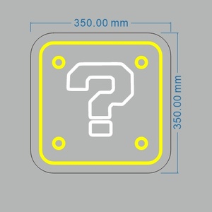 Mario camera da letto decorazione regalo <span class=keywords><strong>lampada</strong></span> in acrilico luci quadrate al <span class=keywords><strong>Neon</strong></span> segno di domanda blocco gioco luce notturna per Teen Landscape - Product Image 2