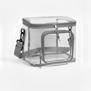 Sac de rangement étanche en TPU transparent avec fermeture éclair, sac de toilette et de pique-nique, grande capacité, portable, personnalisable en usine - Product Image 5