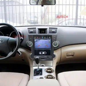 Dikey ekran Android 32G/64G Toyota Highlander 2007-2013 için araç dvd oynatıcı oynatıcı gps sistemi multimedya oynatıcı