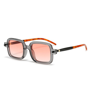 Lunettes de soleil tendance transfrontalières style urbain à monture carrée avec texture vintage, protection UV - Product Image 6