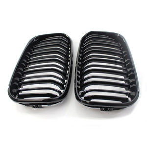 Kit de Parrilla Delantera para BMW F20, Negro Brillante, Doble Línea, Mejora de Parachoques, Plástico ABS 51137371685 - Product Image 2