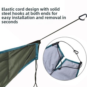 Hamac double léger en nylon pour adulte, imperméable, portable, pour le camping, avec <span class=keywords><strong>moustiquaire</strong></span>, toutes saisons, 300 kg - Product Image 4