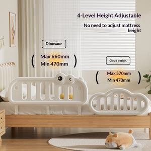 Barrière de <span class=keywords><strong>lit</strong></span> pour bébé - 4 hauteurs réglables, barrière de <span class=keywords><strong>lit</strong></span> <span class=keywords><strong>anti</strong></span>-<span class=keywords><strong>chute</strong></span> en HDPE sûre pour les tout-petits et les nourrissons - Product Image 3