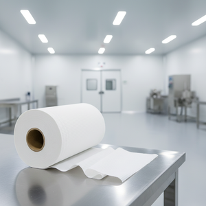 Rouleau de <span class=keywords><strong>tissu</strong></span> non tissé Spunlace en fibres de viscose, polyester, coton, bambou et lyocell, personnalisable en poids - Product Image 1