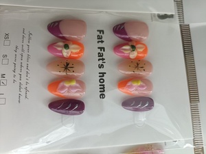 FATFAT - Juego <span class=keywords><strong>de</strong></span> 10 <span class=keywords><strong>Uñas</strong></span> Acrílicas con Punta Francesa en Forma <span class=keywords><strong>de</strong></span> Almendra, Diseño 3D <span class=keywords><strong>de</strong></span> Flores, Color Rosa y Blanco, Cobertura Total, Reutilizables, Pre-Diseñadas para Mujeres y <span class=keywords><strong>Niñas</strong></span> - Product Image 5