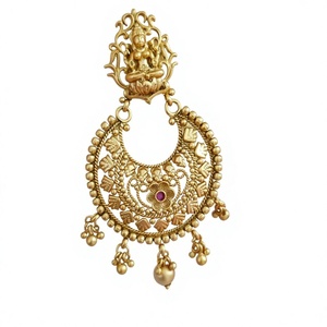 Boucles d'oreilles pendantes en moissanite plaquées or de qualité supérieure, charmantes, pour femmes, collection pour soirées et occasions spéciales - Product Image 2