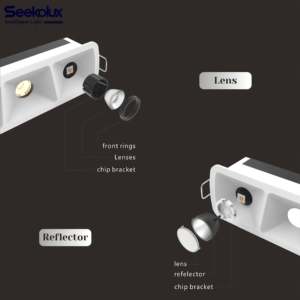 Lumières de grille COB à vente chaude, éclairage linéaire LED, downlight 5W*4, optique de réflecteur de lentille, DC 36V pour couloir, magasin, bureau, lumière de grille moderne - Product Image 3