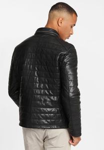 Chaqueta de cuero personalizable para hombre con piel de oveja de alta calidad, fibra de poliéster de burbuja suave, cremallera frontal interior, diseño elegante - Product Image 6