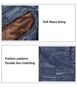 Offre Spéciale hiver deux pièces ensemble tricoté <span class=keywords><strong>laine</strong></span> chapeau et écharpe cagoule accessoire pour la pêche sportive usage quotidien - Product Image 4