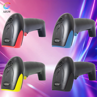 AIXW pemindai kode batang Laser 1D, pembaca kode batang paket barang Supermarket berkabel harga baru