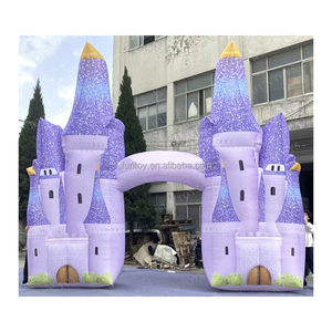 Arche gonflable commerciale en bâche PVC avec pulvérisateur d'eau, motif palmier tropical, jouet aquatique extérieur pour enfants, idéale pour la <span class=keywords><strong>location</strong></span> lors de fêtes d'été - Product Image 6