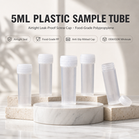 Flacons cylindriques vides de 5 ml en PP, hermétiques et étanches, pour pilules, capsules, graines, poudre, échantillons, 5 g, couleurs personnalisées