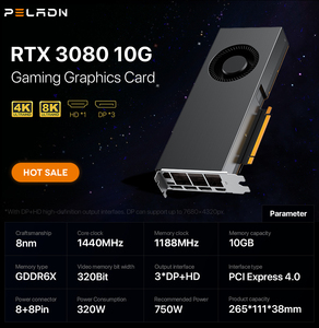 Card màn hình PC mới nguyên bản Geforce RTX 3080Ti 3080 12GB, RTX 3090 24GB DDR6X 384-bit 8+8-pin Turbo - Product Image 4
