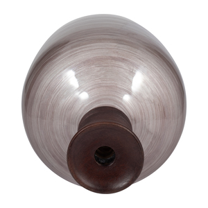 Vaso in Vetro con Coperchio in Legno, Vaso per Fiori Contemporaneo da Tavolo, Decorazione Moderna per la Casa - Product Image 5