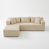 Canapé modulaire confortable en mousse à mémoire de forme, compressé sous vide, sectionnel en forme de L, moderne