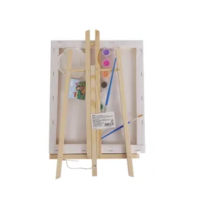 Massief Houten Frame Puur Katoen Wit Stretch Canvas Frame Massief Hout Kwast Voor Canvas