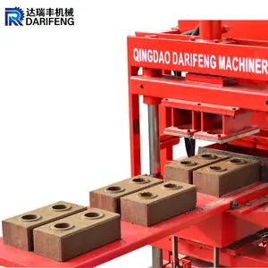 Darifeng brick making machine clay hydraulic press interlock block moulding machine DF2-10 brick machine for sale