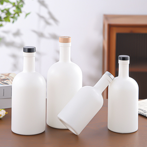 Bottiglia di Vetro Vuota per Vino, Vodka <span class=keywords><strong>e</strong></span> Liquori, Trasparente, Nera o Bianca, 100ml 200ml 375ml 500ml 750ml - Product Image 3