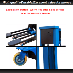 トラック用 ポータブル 電動 フォークリフト 1トン 貨物 リフト 全電動 油圧式 荷降ろし セルフトリフト スタッカー - Product Image 6