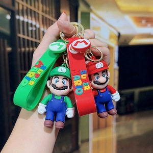 Porte-clés 3D Mario <span class=keywords><strong>Luigi</strong></span> Yoshi dessin animé 2025, pendentif de poupée, accessoire anti-perte pour clé de voiture, cadeaux promotionnels pour enfants - Product Image 1