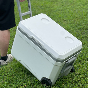 Glacière rigide portable 45L 40qt anti-fuite avec roues, grande glacière roulante - Product Image 2