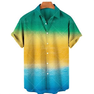 Camisa Casual de <span class=keywords><strong>Hombre</strong></span> con Estampado Floral de 1-3CM, Talla Grande, Verano 2026, Playa - Product Image 4