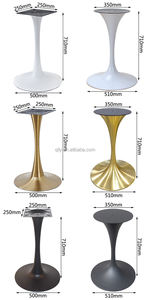 قاعدة طاولة من الفولاذ المقاوم للصدأ على شكل زهرة التوليب، أرجل طاولة ذهبية متينة مع قاعدة دائرية لطاولات الفنادق والمطاعم والمقاهي - Product Image 4