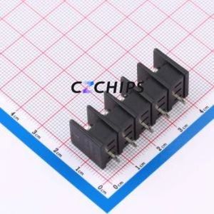 MX25S-7.62-05P-BK01-Cu-S-A Barrier Terminal Block Through hole,P=7.62mm Connector Two Sides 7.62mm 1x5P Straight Pin - Product Image 2