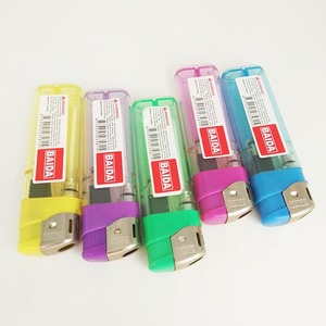 Baida ngoài trời bán buôn Bật lửa dùng một lần nhựa trong suốt nhẹ hơn accendini - Product Image 2