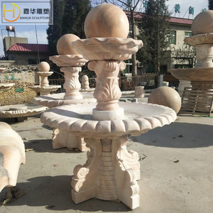Fontaine en pierre Jiahua, élément aquatique traditionnel pour jardin extérieur, type colonne durable - Product Image 3