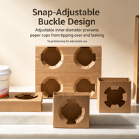 Support pliable et détachable en carton ondulé pour gobelets – Idéal pour les cafés, emballages de boissons à emporter – Robuste, vente en gros, OEM