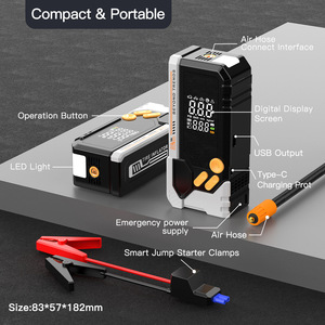 2025 mới tăng cường pin, di động nhảy khởi động với lốp Inflator 12000mAh đa chức năng xe công cụ khẩn cấp - Product Image 6